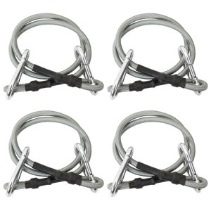 Ropes with Carabiner 4 pcs Rubber