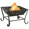 Fire Pit with Poker 62 cm XXL Steel