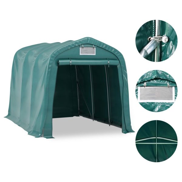 Garage Tent PVC 2.4×3.6 m Green