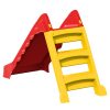 Foldable Slide for Kids Indoor Outdoor Red and Yellow