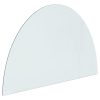 Fireplace Glass Plate Half Round – 800×500 mm