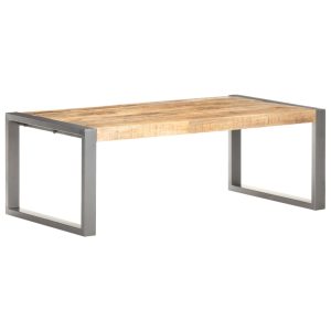 Coffee Table 110x60x40 cm Solid Wood with Sheesham Finish – Grey