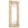 Hand-Carved Mirror 110x50x2.6 cm Solid Mango Wood