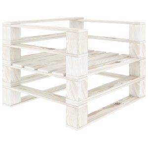 Garden Pallet Armchair Wood White