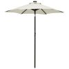 Parasol with LED Lights 200×211 cm Aluminium – Sand