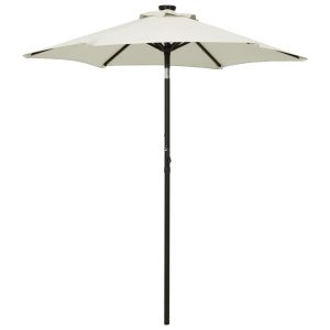 Parasol with LED Lights 200x211 cm Aluminium