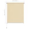 Outdoor Roller Blind Cream – 400×230 cm