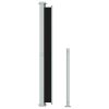 Patio Retractable Side Awning 180x500cm Black