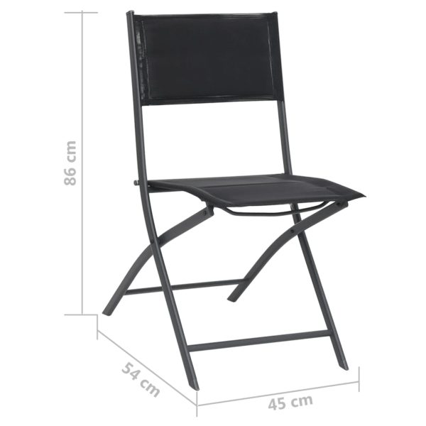 Folding Outdoor Chairs Steel and Textilene – 2