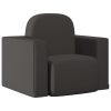 2-in-1 Children Sofa Faux Leather – Black