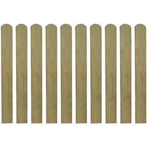 Impregnated Fence Slats 10 pcs Wood