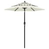 3-Tier Parasol with Aluminium Pole – 2 M, Sand