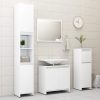 3 Piece Bathroom Furniture Set Engineered Wood – White