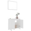 3 Piece Bathroom Furniture Set Engineered Wood – White