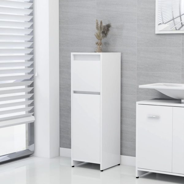 3 Piece Bathroom Furniture Set Engineered Wood – White