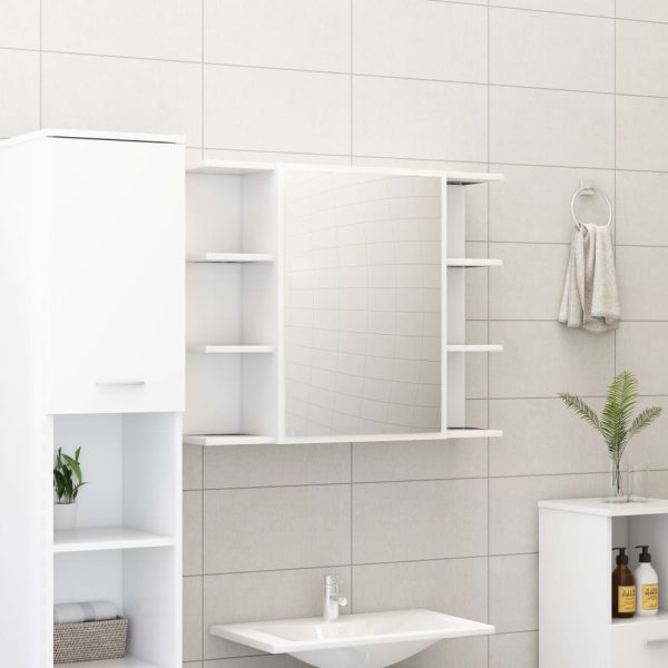 3 Piece Bathroom Furniture Set Engineered Wood – White