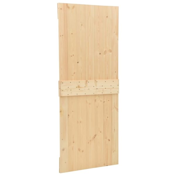 Sliding Door with Hardware Set Solid Pine Wood – 80×210 cm, 1