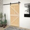 Sliding Door with Hardware Set Solid Pine Wood – 80×210 cm, 1