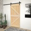 Sliding Door with Hardware Set Solid Pine Wood – 80×210 cm, 1