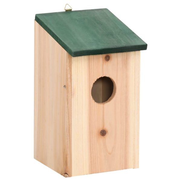 Bird Houses 10 pcs Solid Firwood 12x12x22 cm