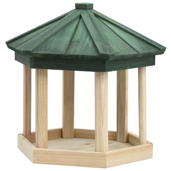 Bird Feeder Octagon Solid Firwood 33×30 cm