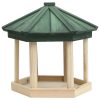 Bird Feeder Octagon Solid Firwood 33×30 cm