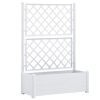 Garden Planter with Trellis PP – 100x43x142 cm, White