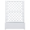 Garden Planter with Trellis PP – 100x43x142 cm, White