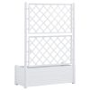 Garden Planter with Trellis PP – 100x43x142 cm, White