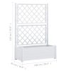 Garden Planter with Trellis PP – 100x43x142 cm, White