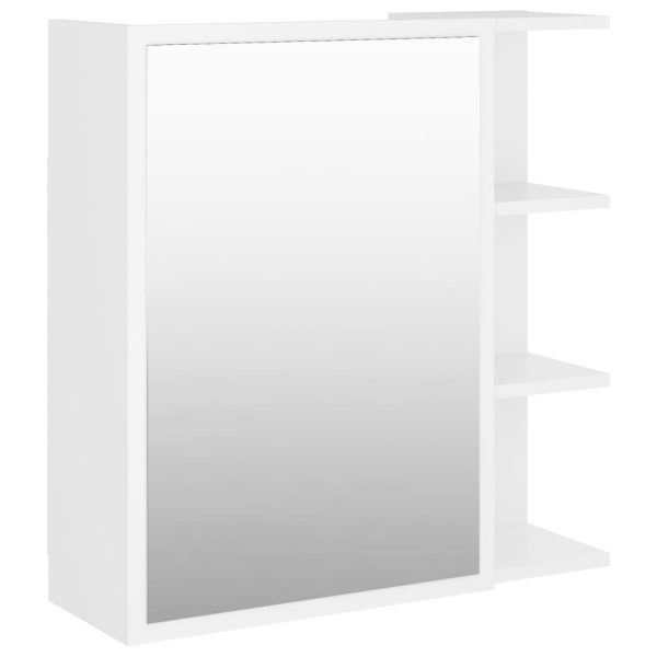 Bathroom Mirror Cabinet 62.5×20.5×64 cm Engineered Wood – White