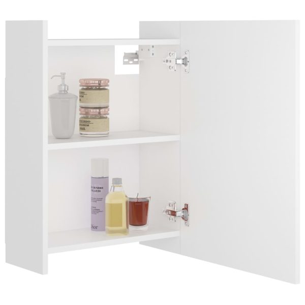 Bathroom Mirror Cabinet 62.5×20.5×64 cm Engineered Wood – White