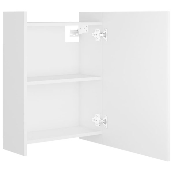 Bathroom Mirror Cabinet 62.5×20.5×64 cm Engineered Wood – White