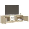 Blackfoot TV Cabinet with LED Lights – 120x30x35.5 cm, Sonoma oak