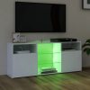 Penzance TV Cabinet with LED Lights 120x30x50 cm – White