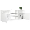 Penzance TV Cabinet with LED Lights 120x30x50 cm – White