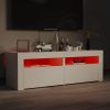 Closter TV Cabinet with LED Lights 120x35x40 cm – White