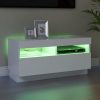 Hounslow TV Cabinet with LED Lights – 80x35x40 cm, White