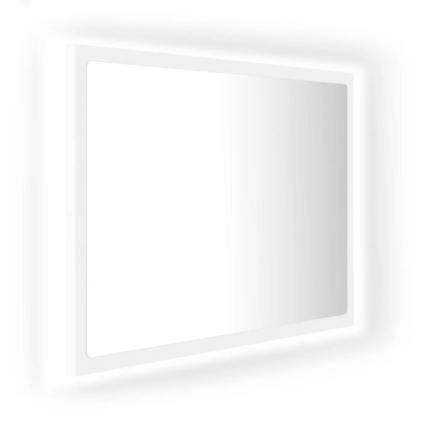 LED Bathroom Mirror 60×8.5×37 cm Acrylic – White