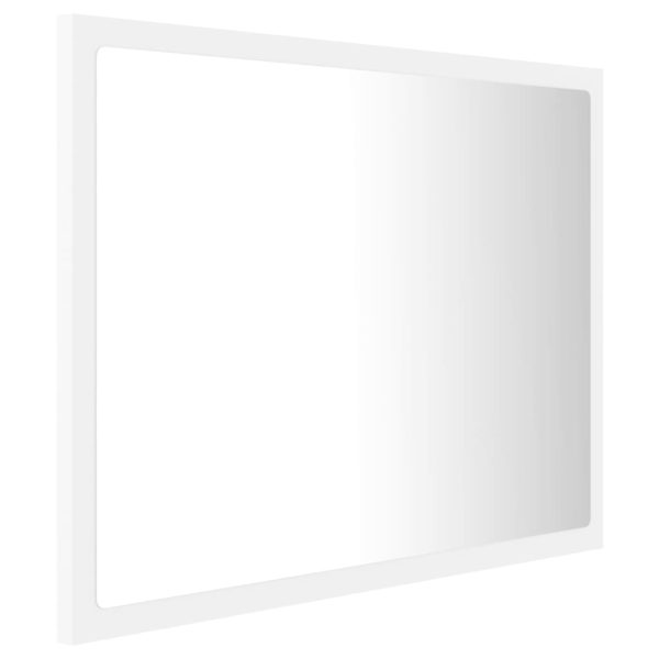 LED Bathroom Mirror 60×8.5×37 cm Acrylic – White