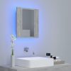 LED Bathroom Mirror Cabinet 40x12x45 cm – Concrete Grey