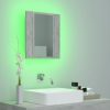 LED Bathroom Mirror Cabinet 40x12x45 cm – Concrete Grey