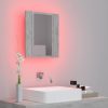 LED Bathroom Mirror Cabinet 40x12x45 cm – Concrete Grey