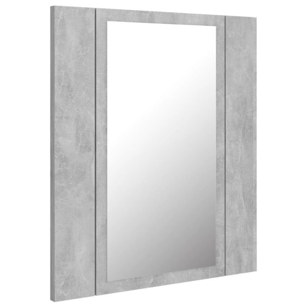 LED Bathroom Mirror Cabinet 40x12x45 cm – Concrete Grey