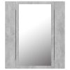 LED Bathroom Mirror Cabinet 40x12x45 cm – Concrete Grey