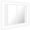 LED Bathroom Mirror Cabinet 60x12x45 cm – White