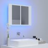 LED Bathroom Mirror Cabinet 60x12x45 cm – White