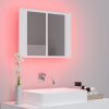 LED Bathroom Mirror Cabinet 60x12x45 cm – White