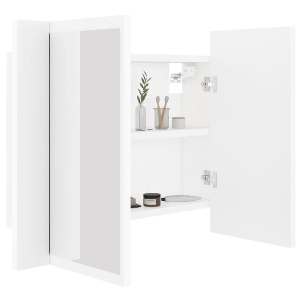 LED Bathroom Mirror Cabinet 60x12x45 cm – White