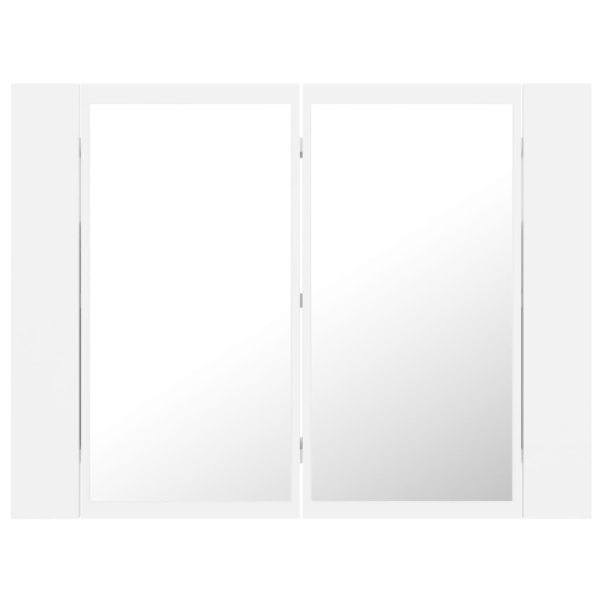 LED Bathroom Mirror Cabinet 60x12x45 cm – White